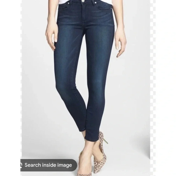 Paige Verdugo Crop Denim Jeans Size 30 Dark Wash - Picture 1 of 10